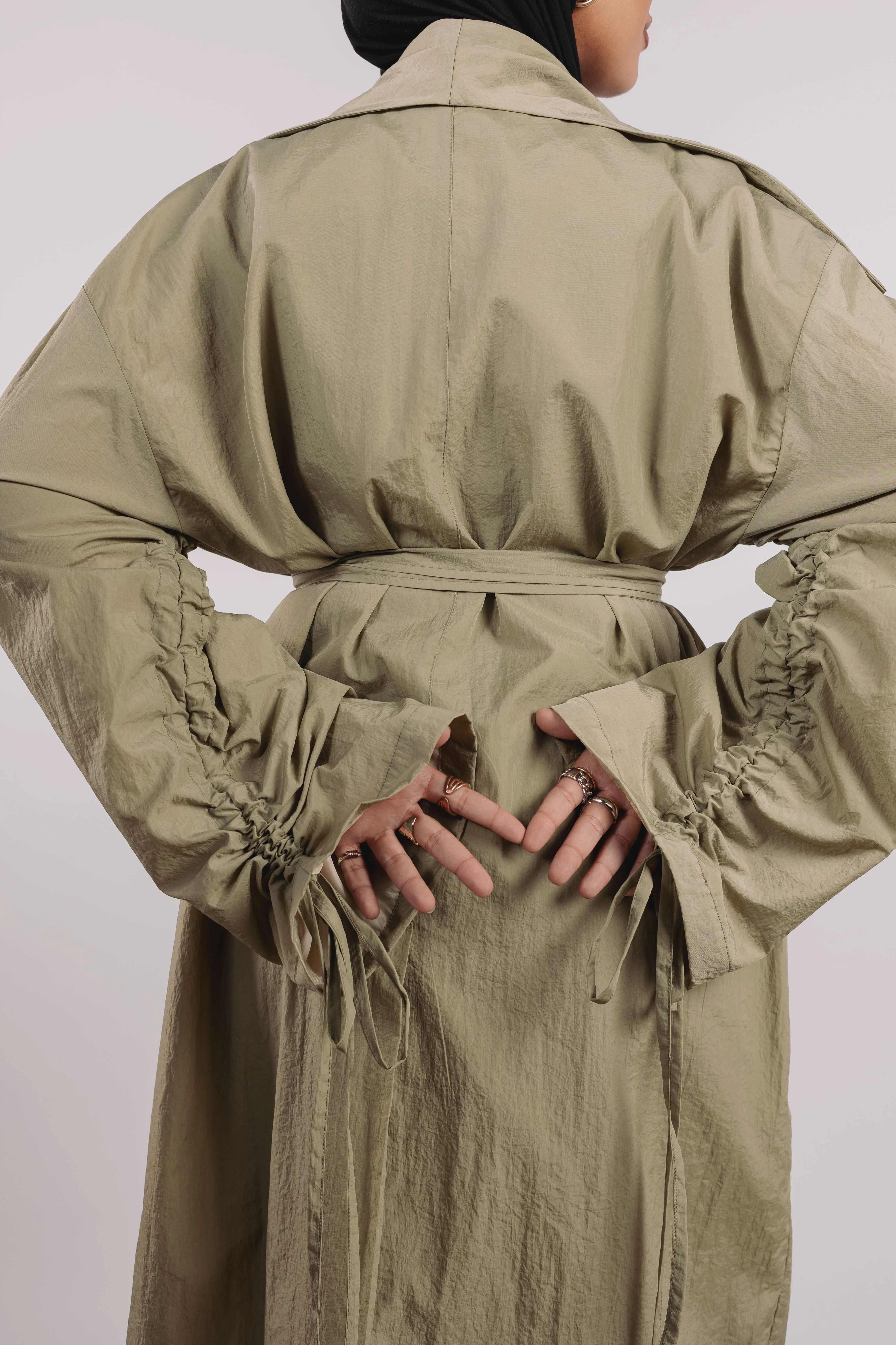 City Rush Coat in Khaki - Image 4
