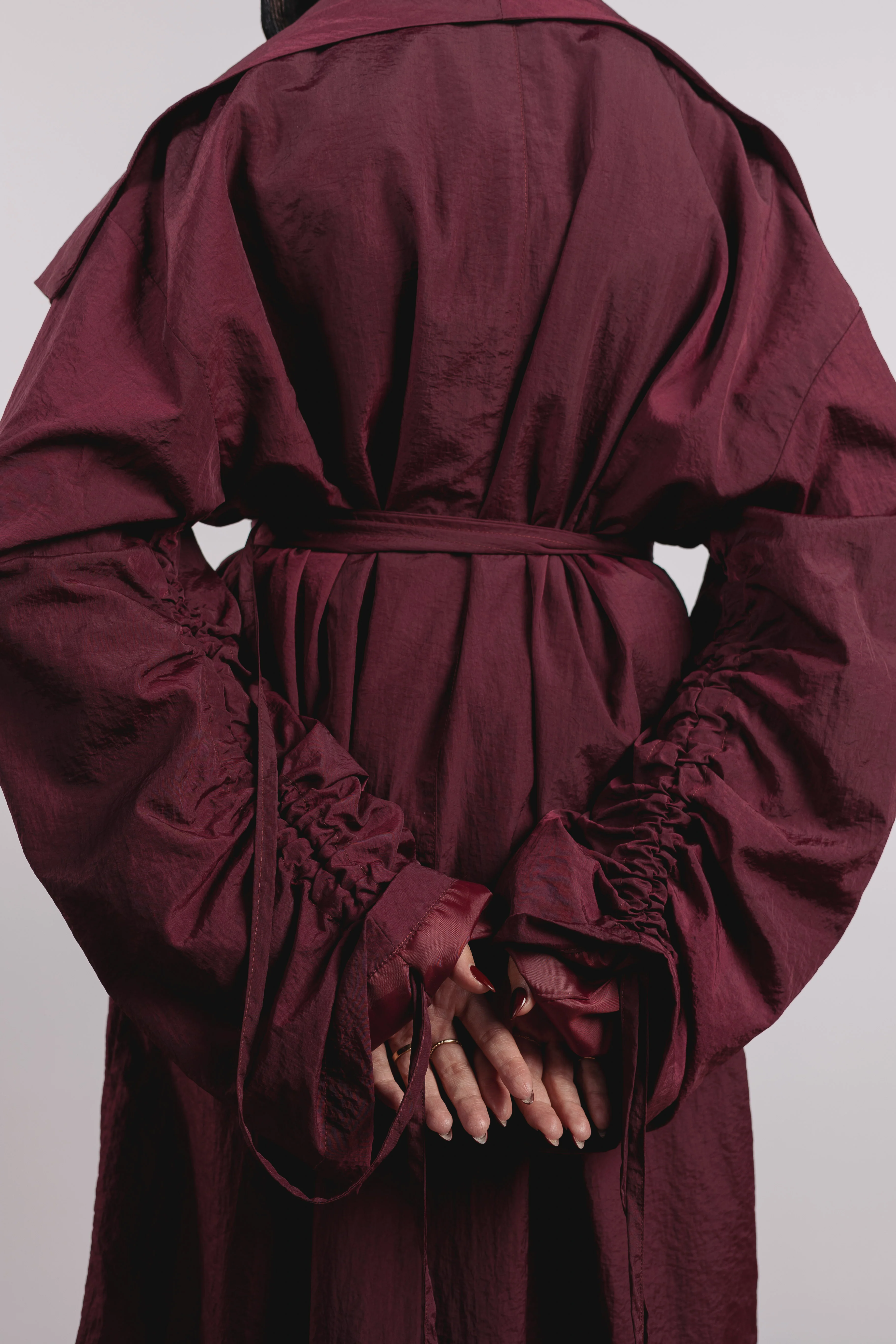 City Rush Coat in Maroon - Image 3