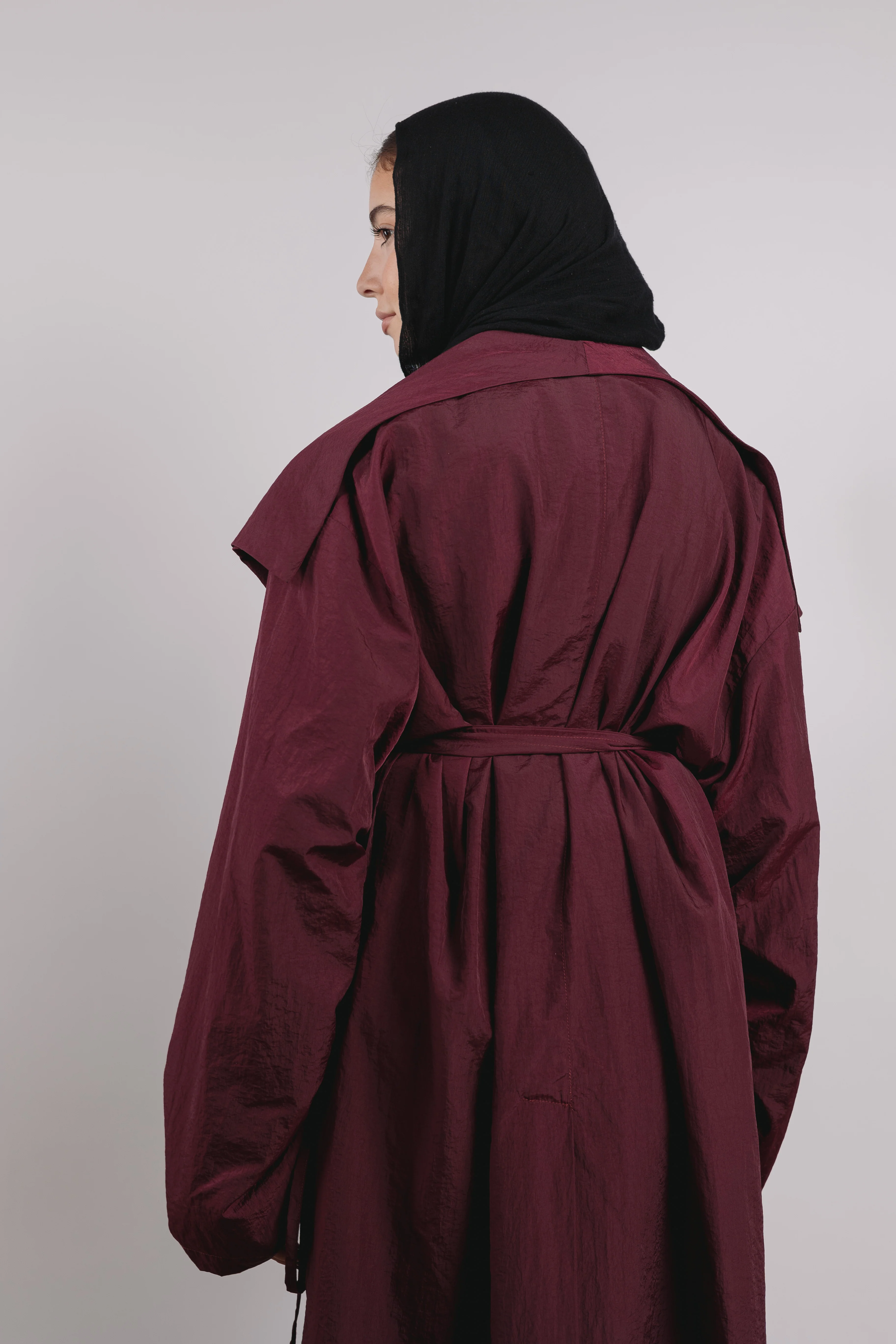 City Rush Coat in Maroon - Image 4