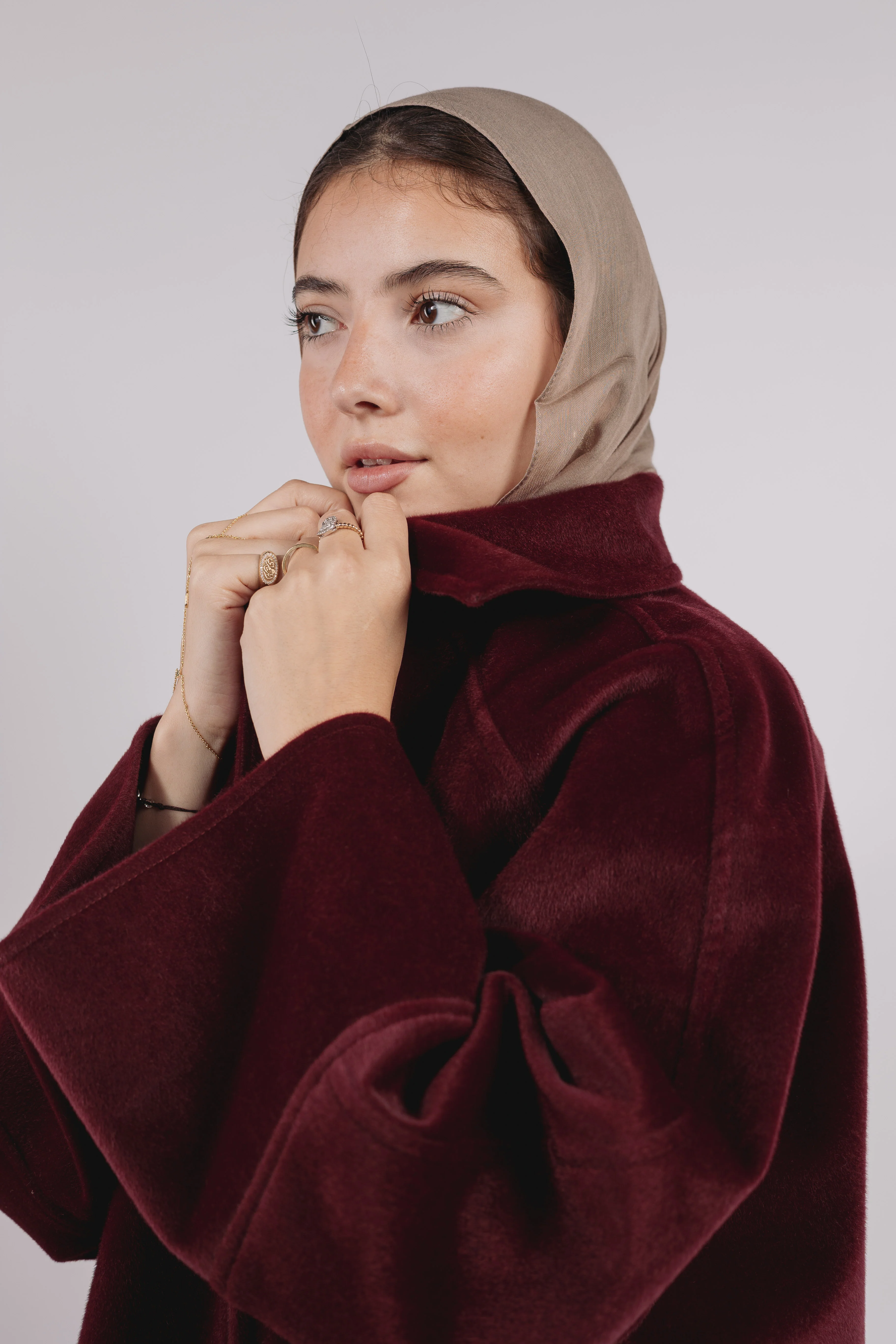 Self Made Coat in Maroon - Image 3