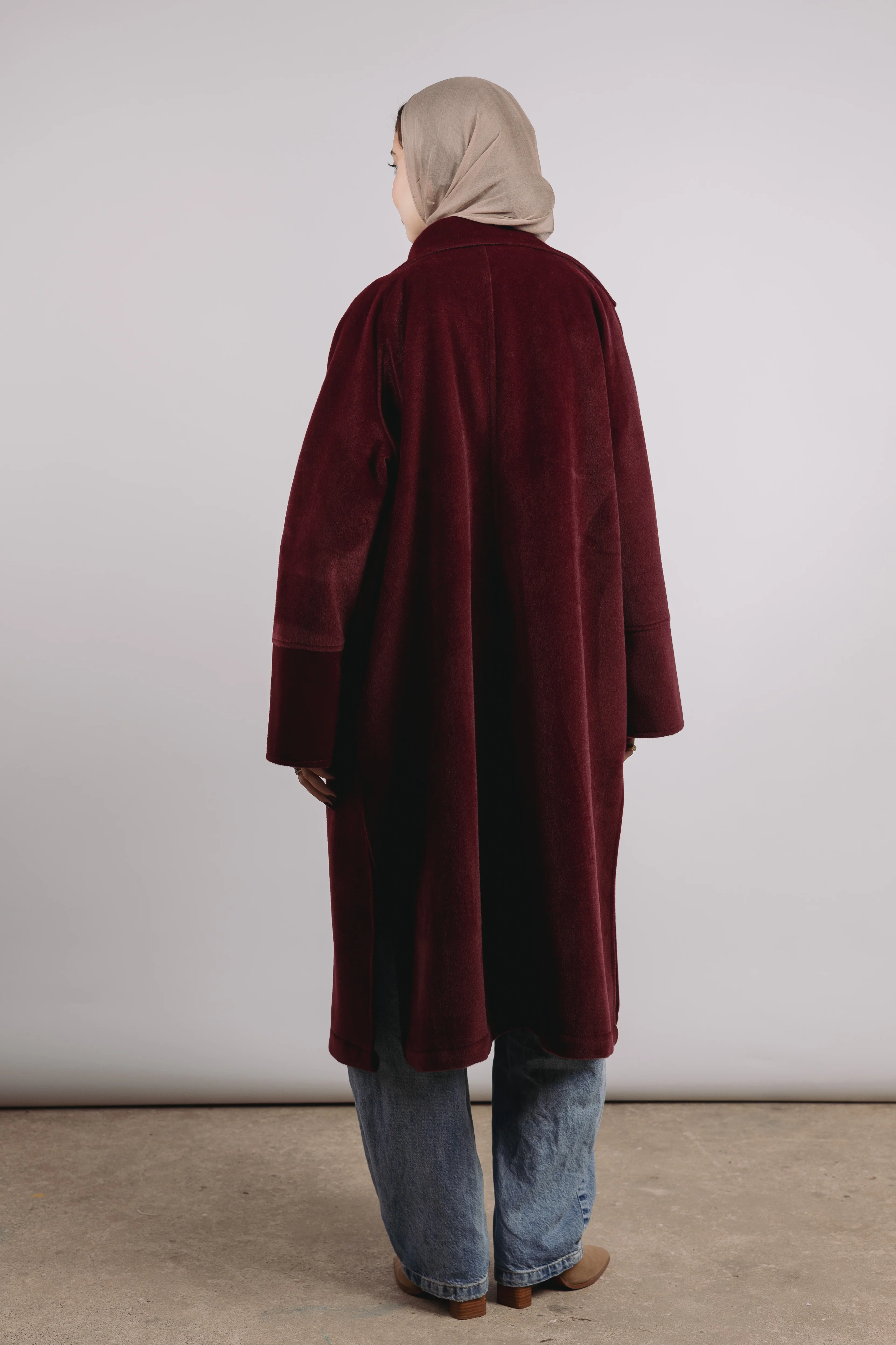 Self Made Coat in Maroon - Image 4