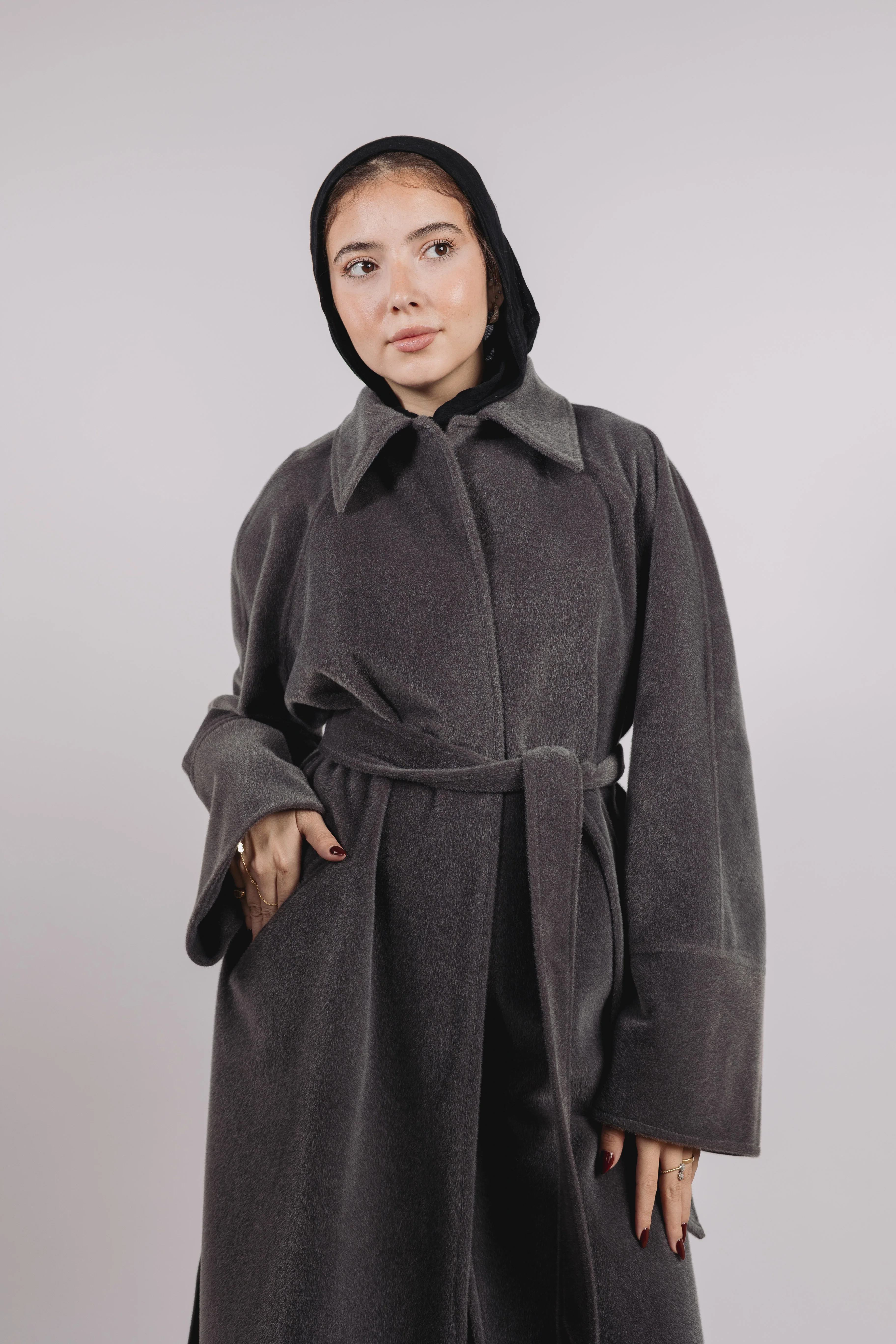 Self Made Coat in Grey - Image 3