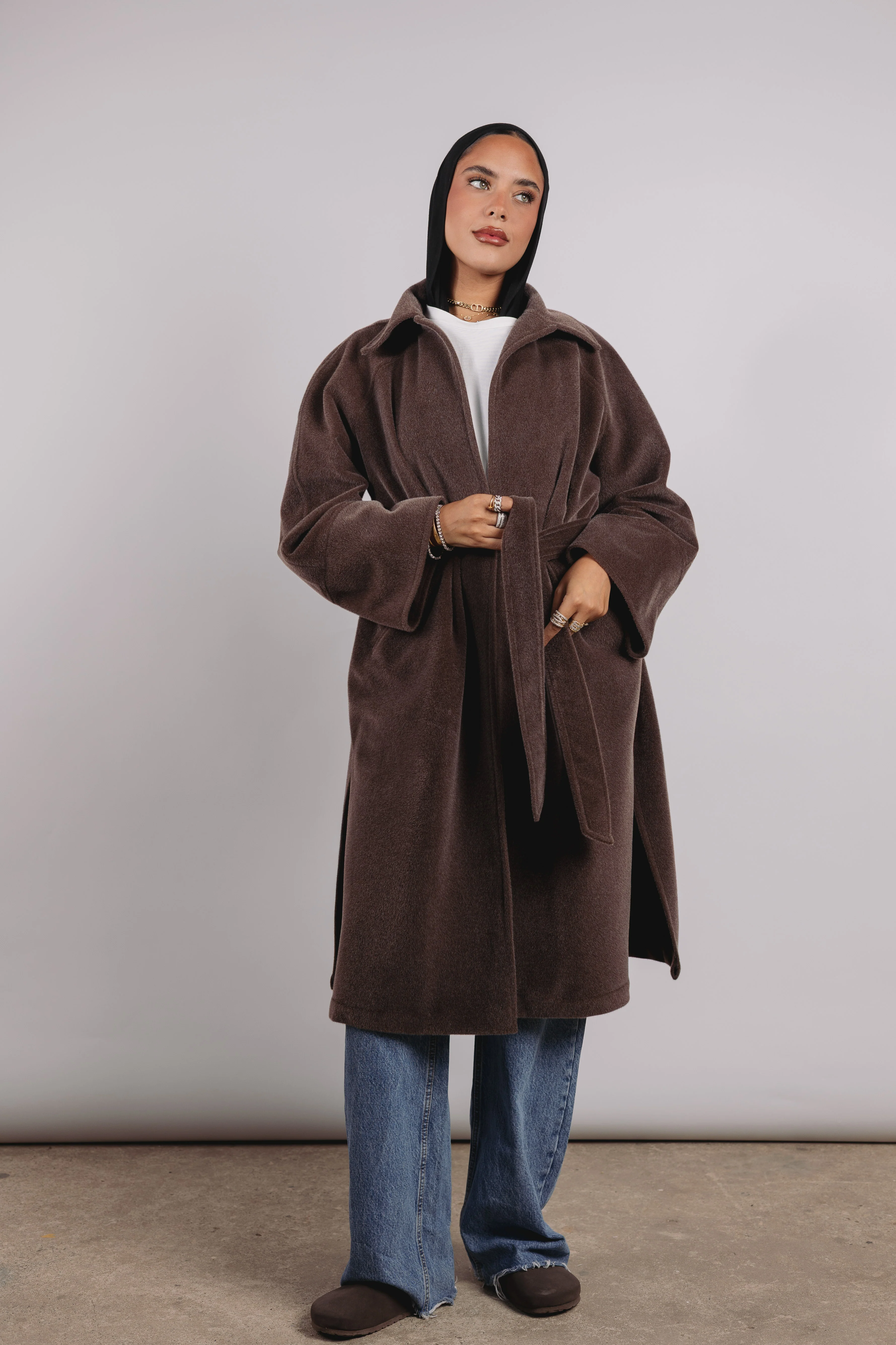 Self Made Coat in Brown - Image 2