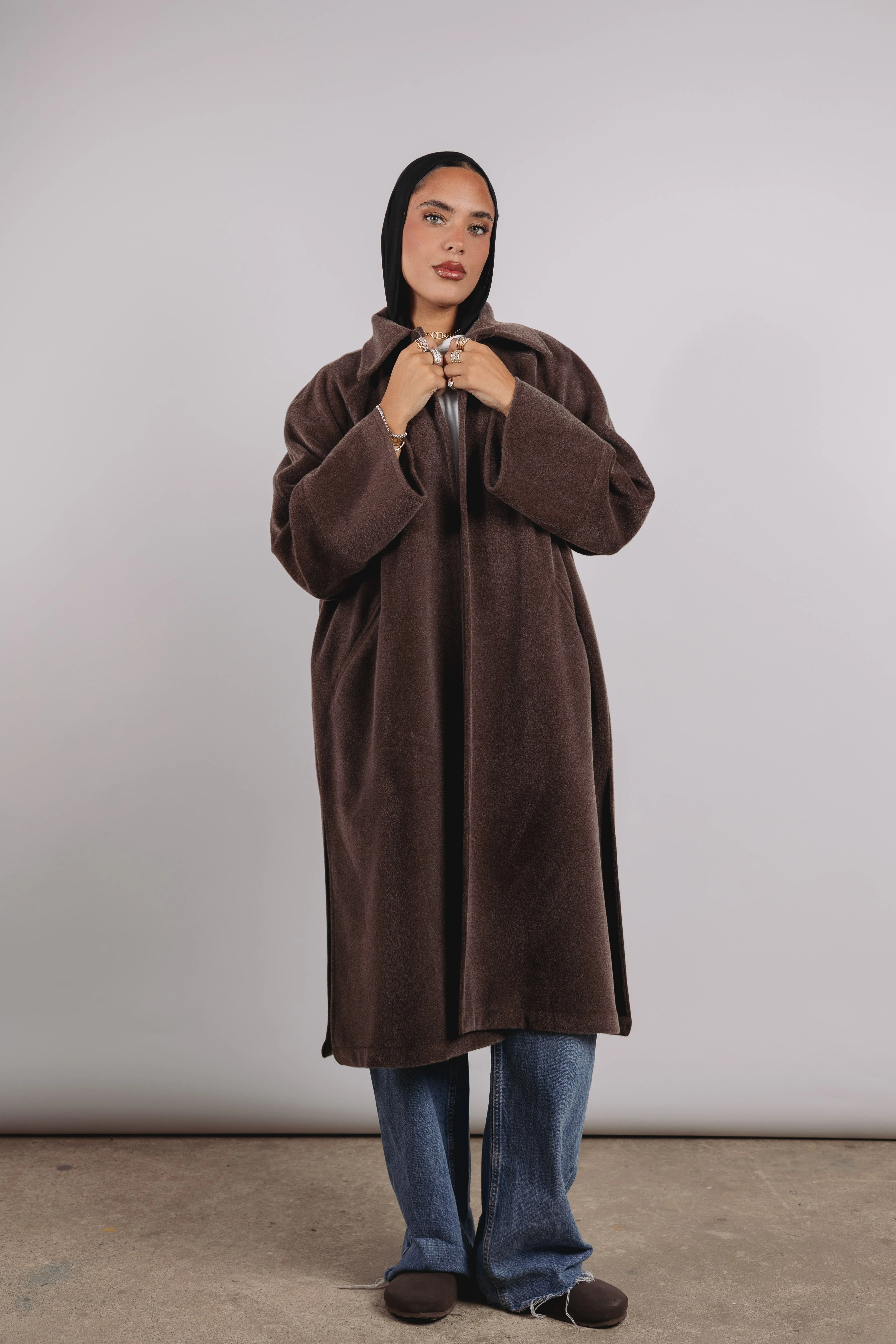 Self Made Coat in Brown - Image 4