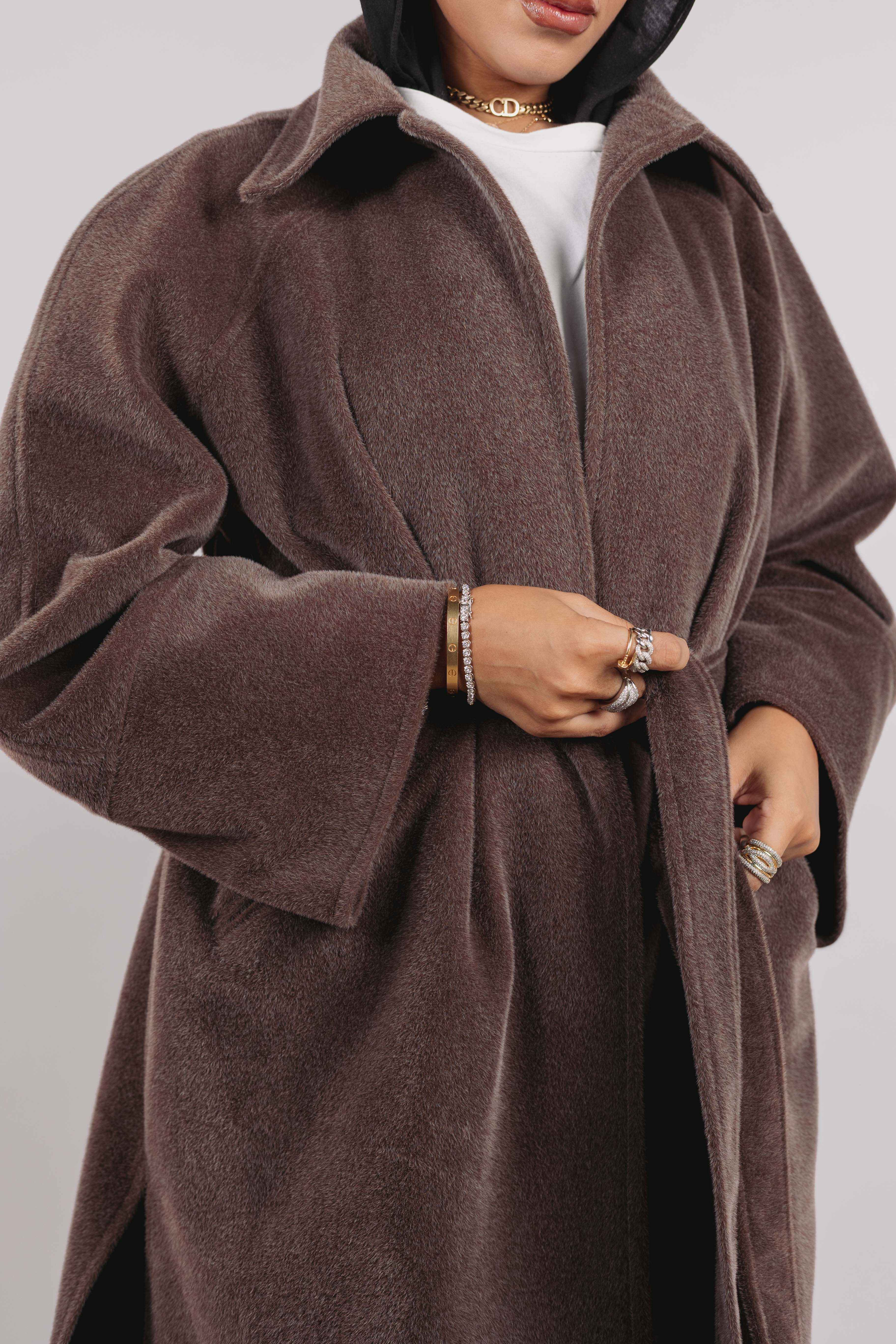 Self Made Coat in Brown - Image 6