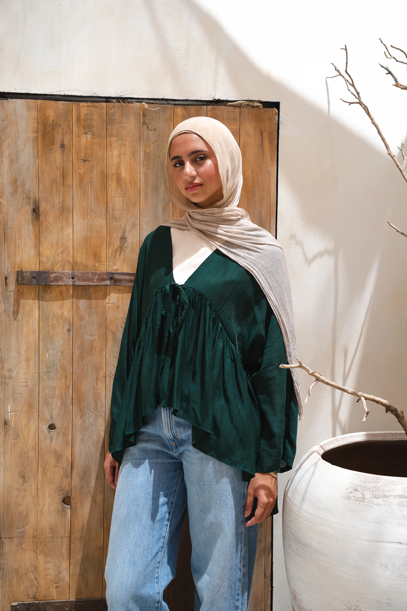 Day dreamer blouse in emerald green - Image 6