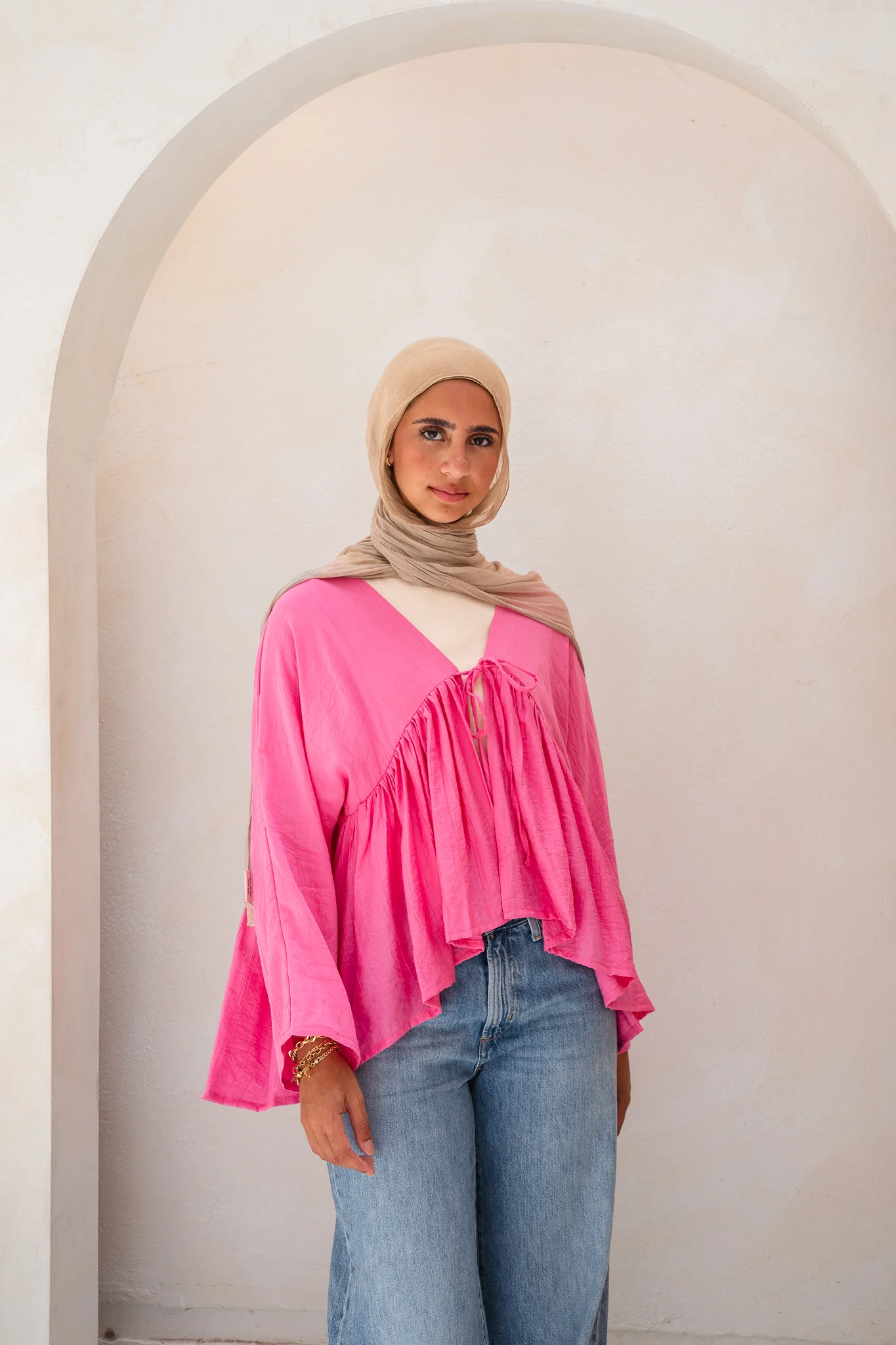 Day dreamer blouse in hot pink - Image 4
