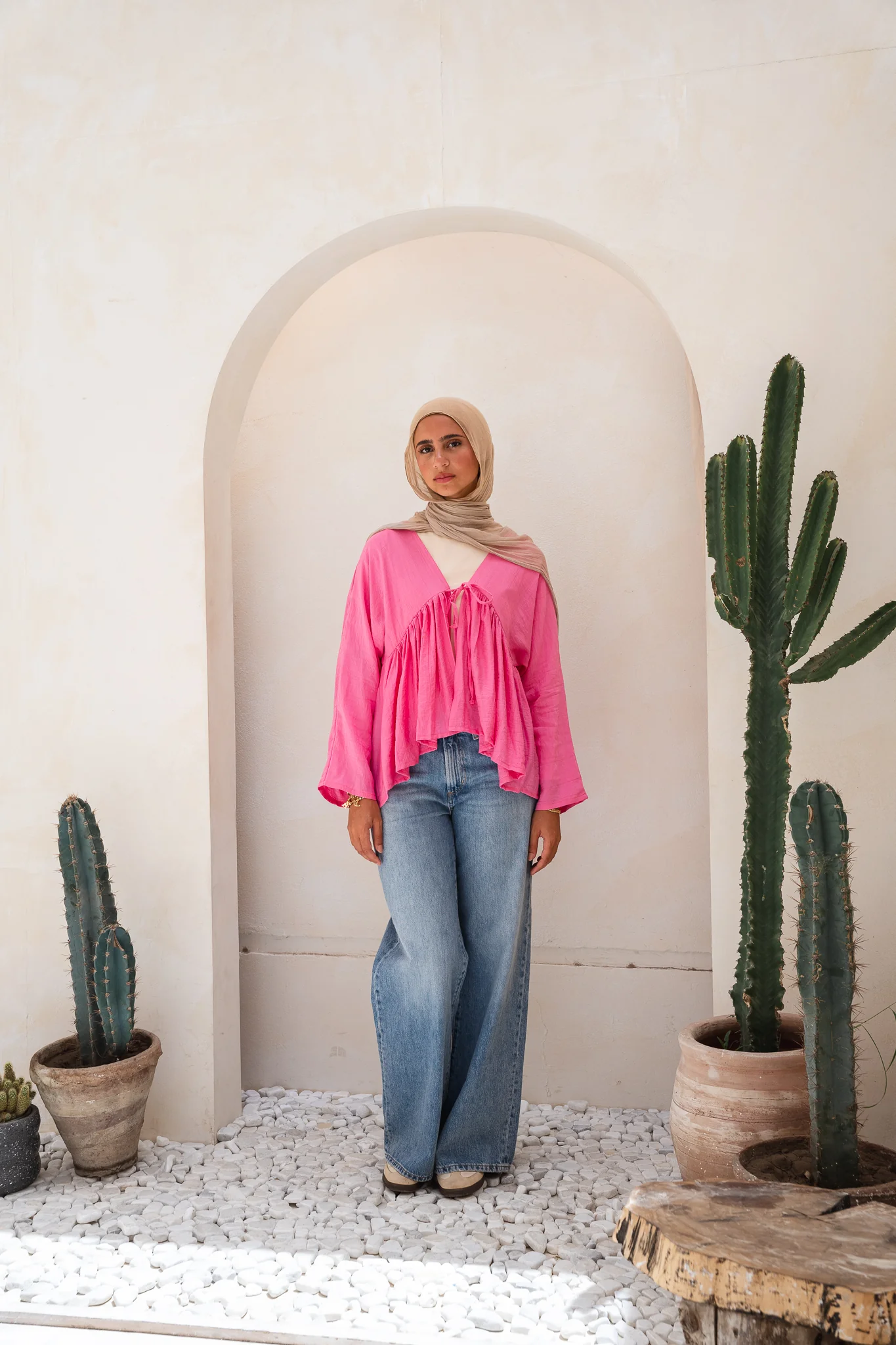 Day dreamer blouse in hot pink - Image 5