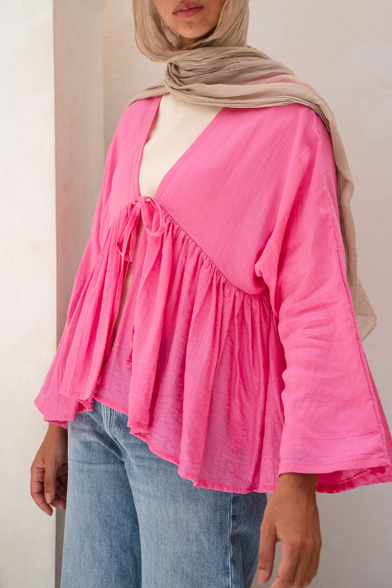 Day dreamer blouse in hot pink - Image 6