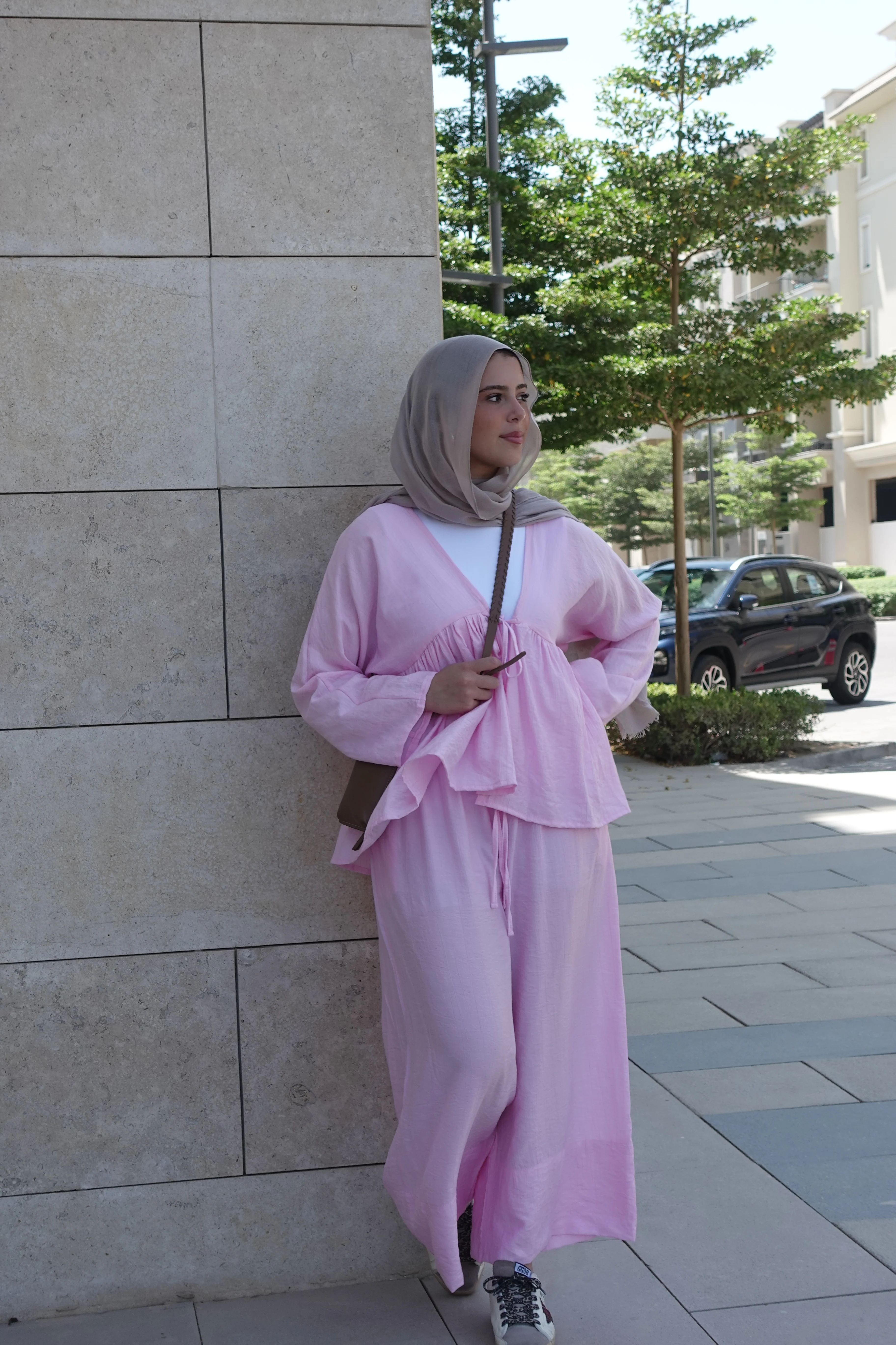 Day dreamer set in powder pink