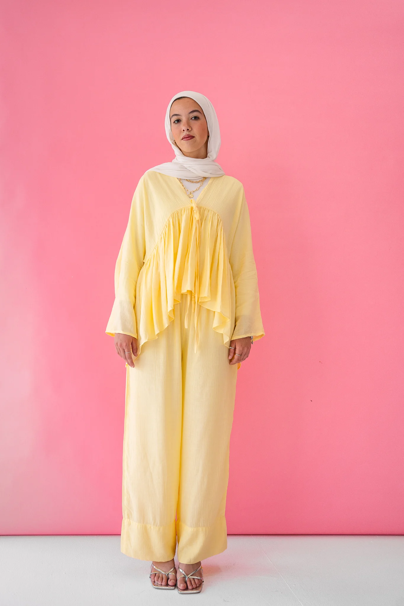 Daydreamer Linen Set in butter Yellow