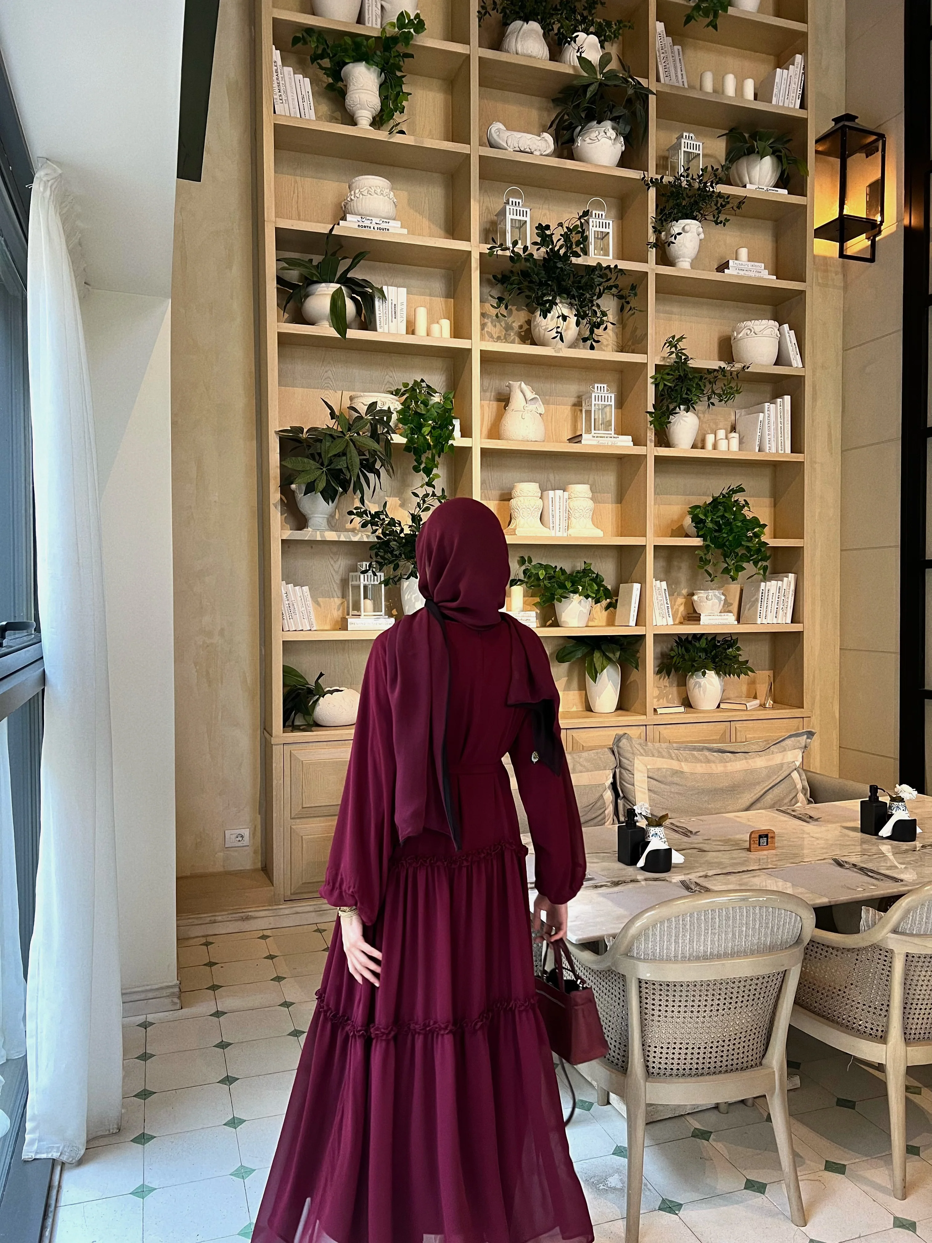 GAIA DRESS IN MAROON - Image 5