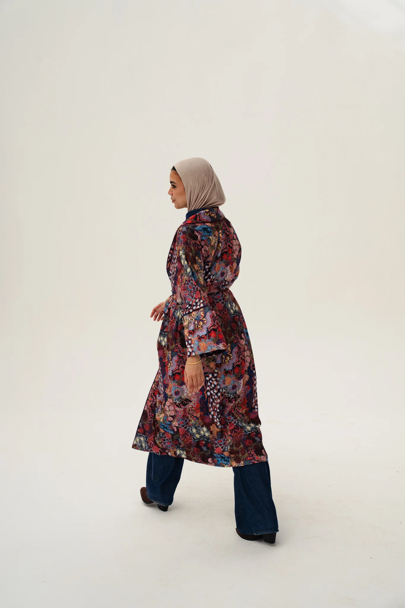 jacquard double satin kimono - Image 6