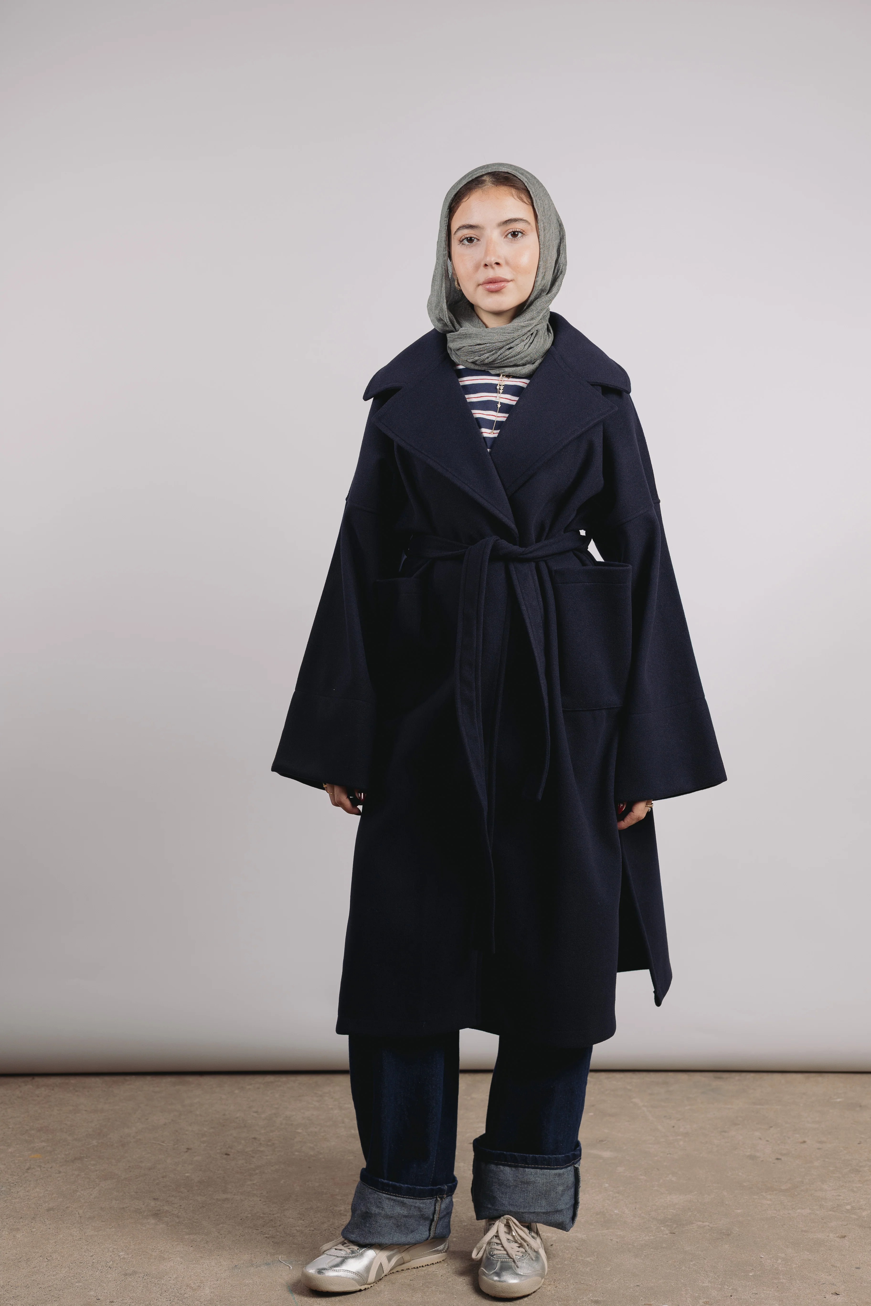 Not So Basic Coat in Navy - Image 4