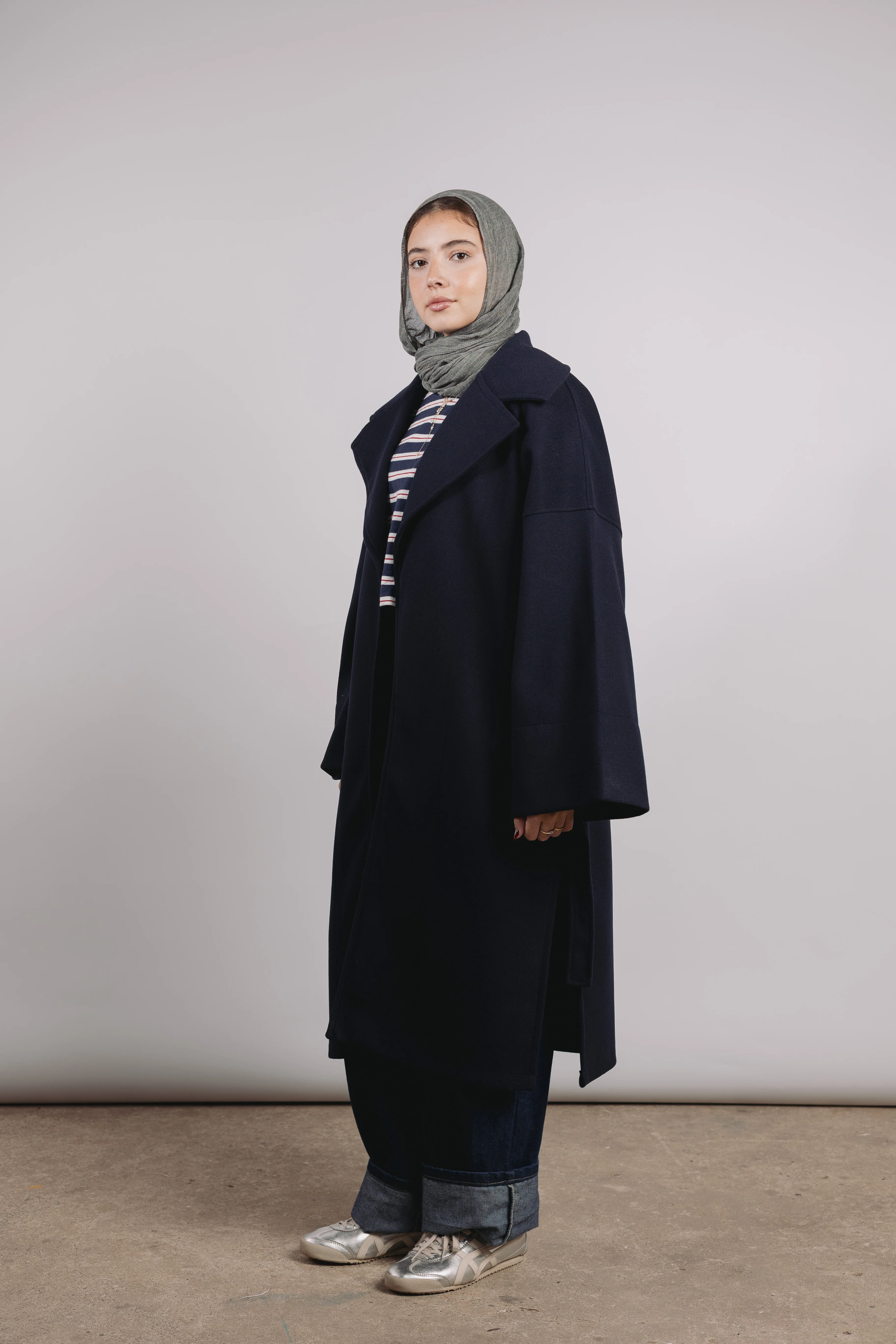 Not So Basic Coat in Navy - Image 5