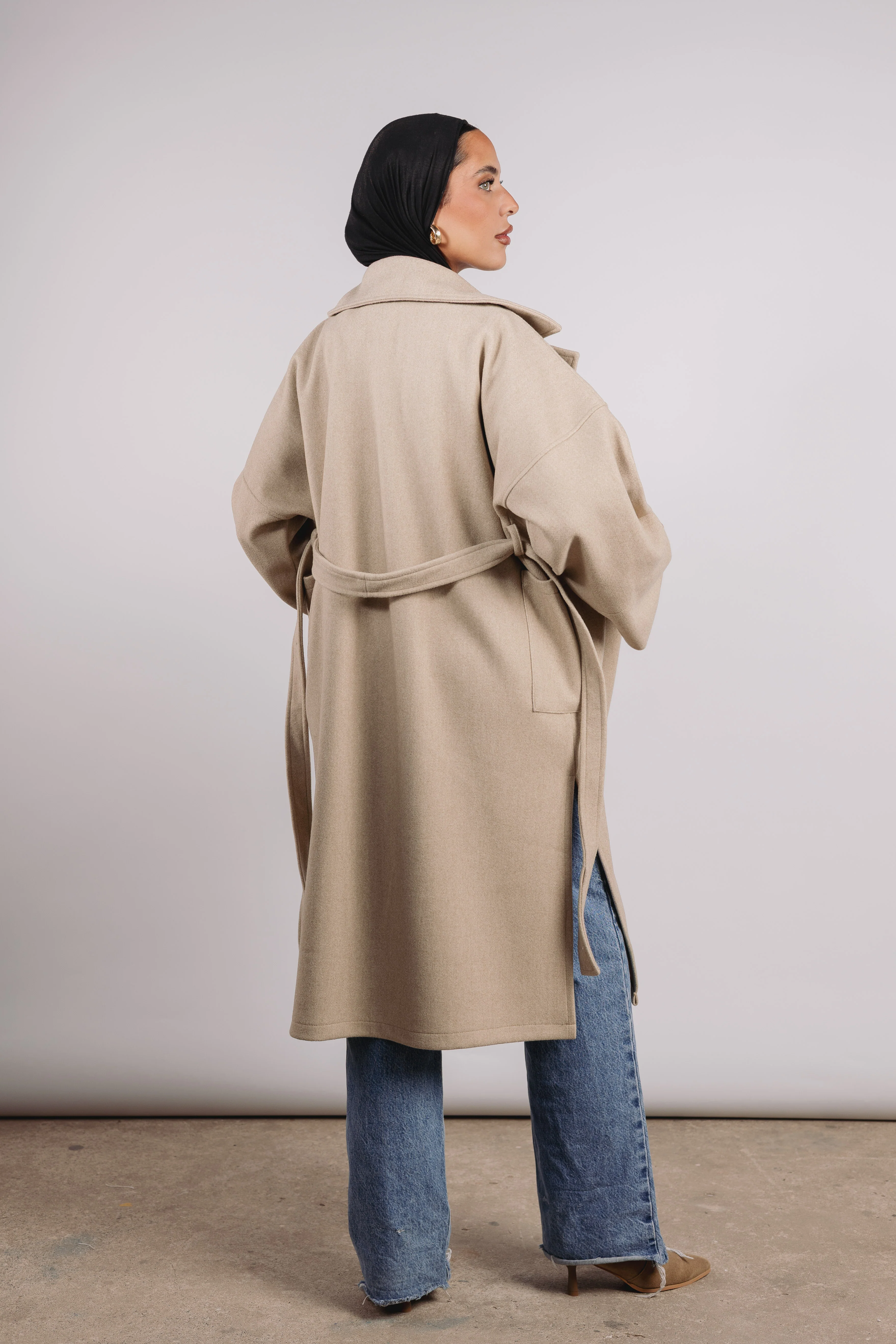 Not So Basic Coat in greige - Image 4