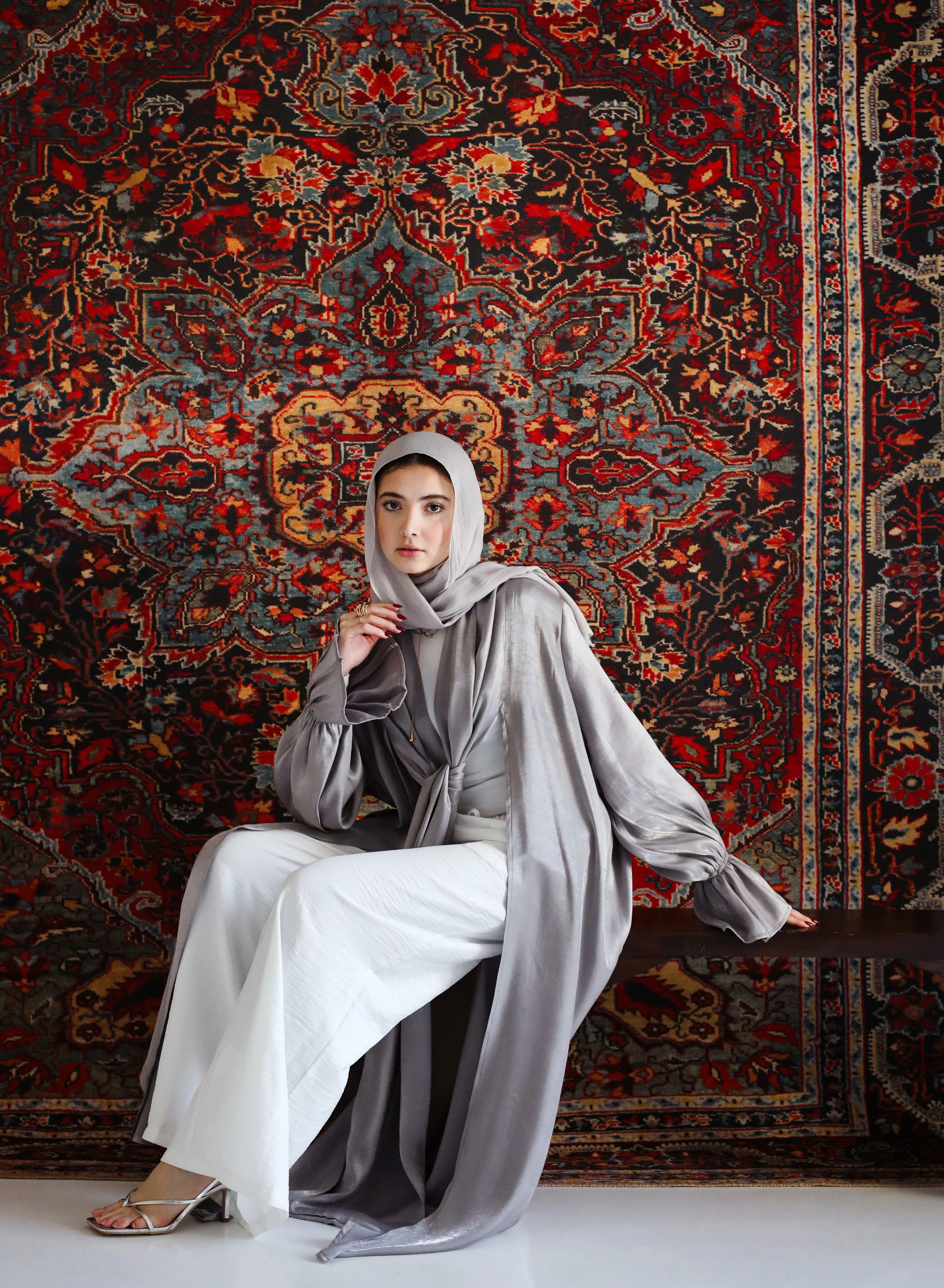 Qamar Cardigan in Grey - Image 3
