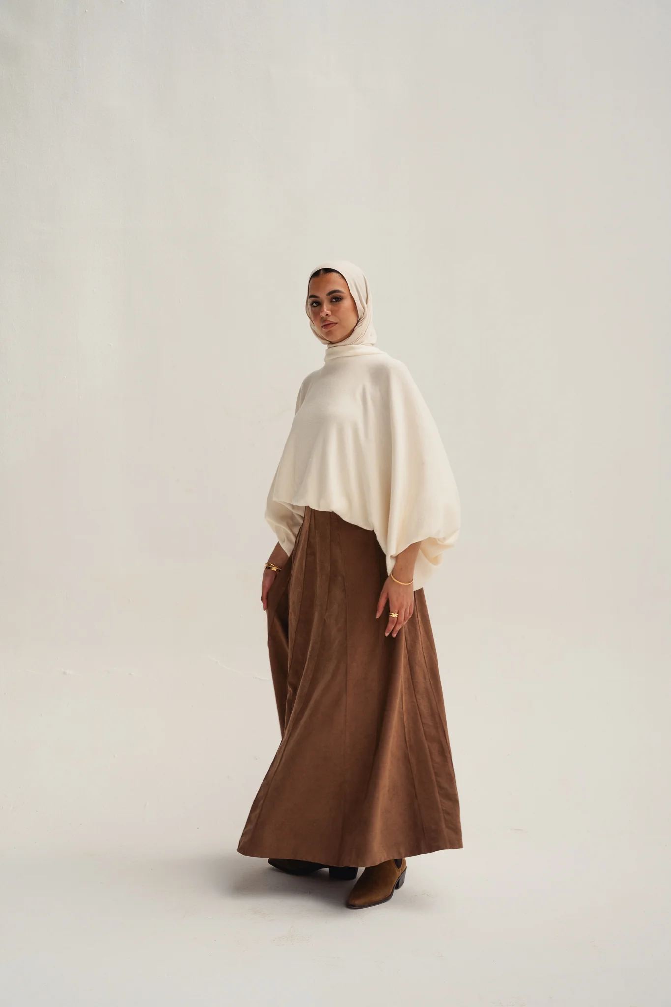 safy suede skirt - camel - Image 2