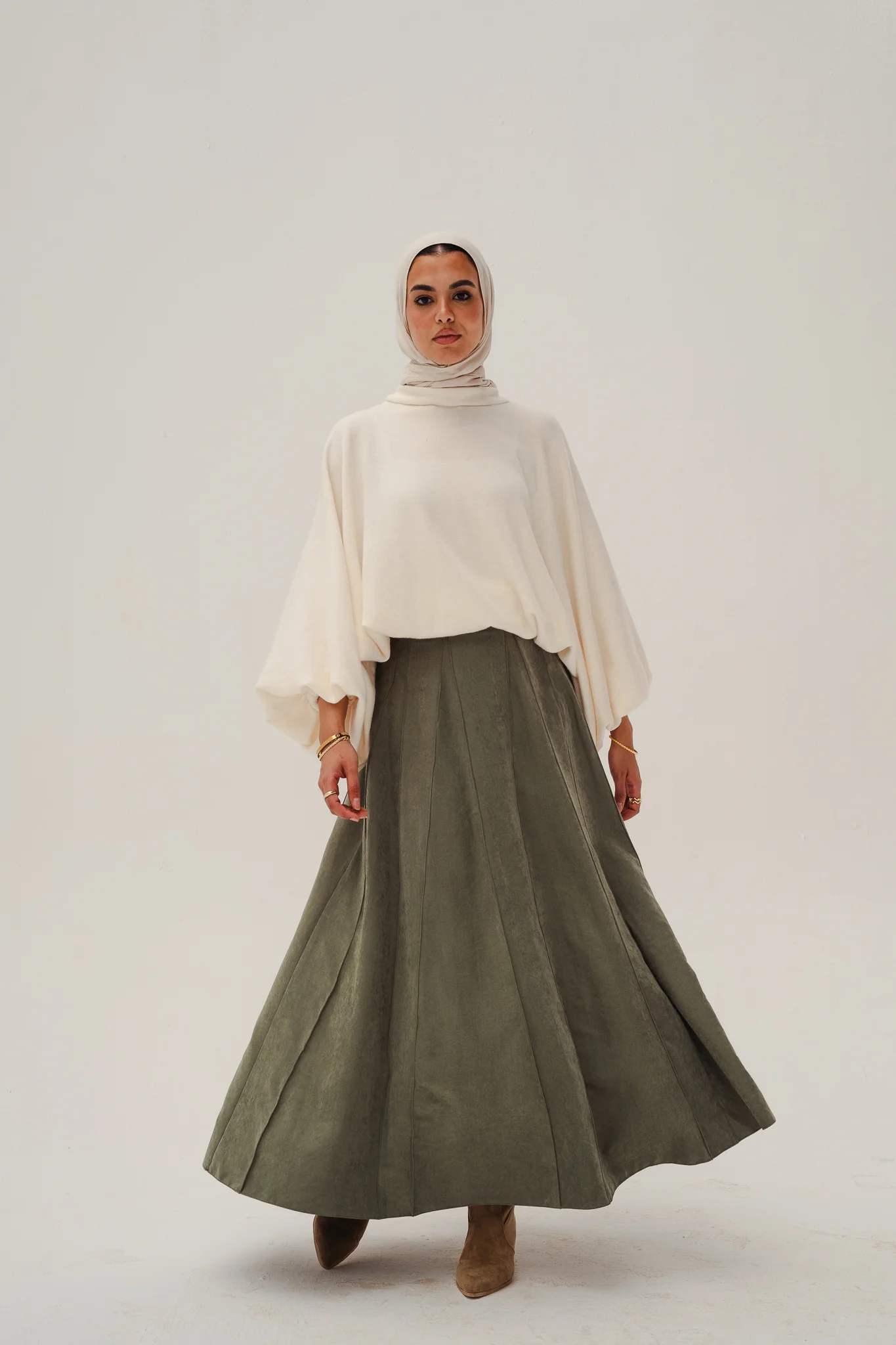 safy suede skirt - olive - Image 2
