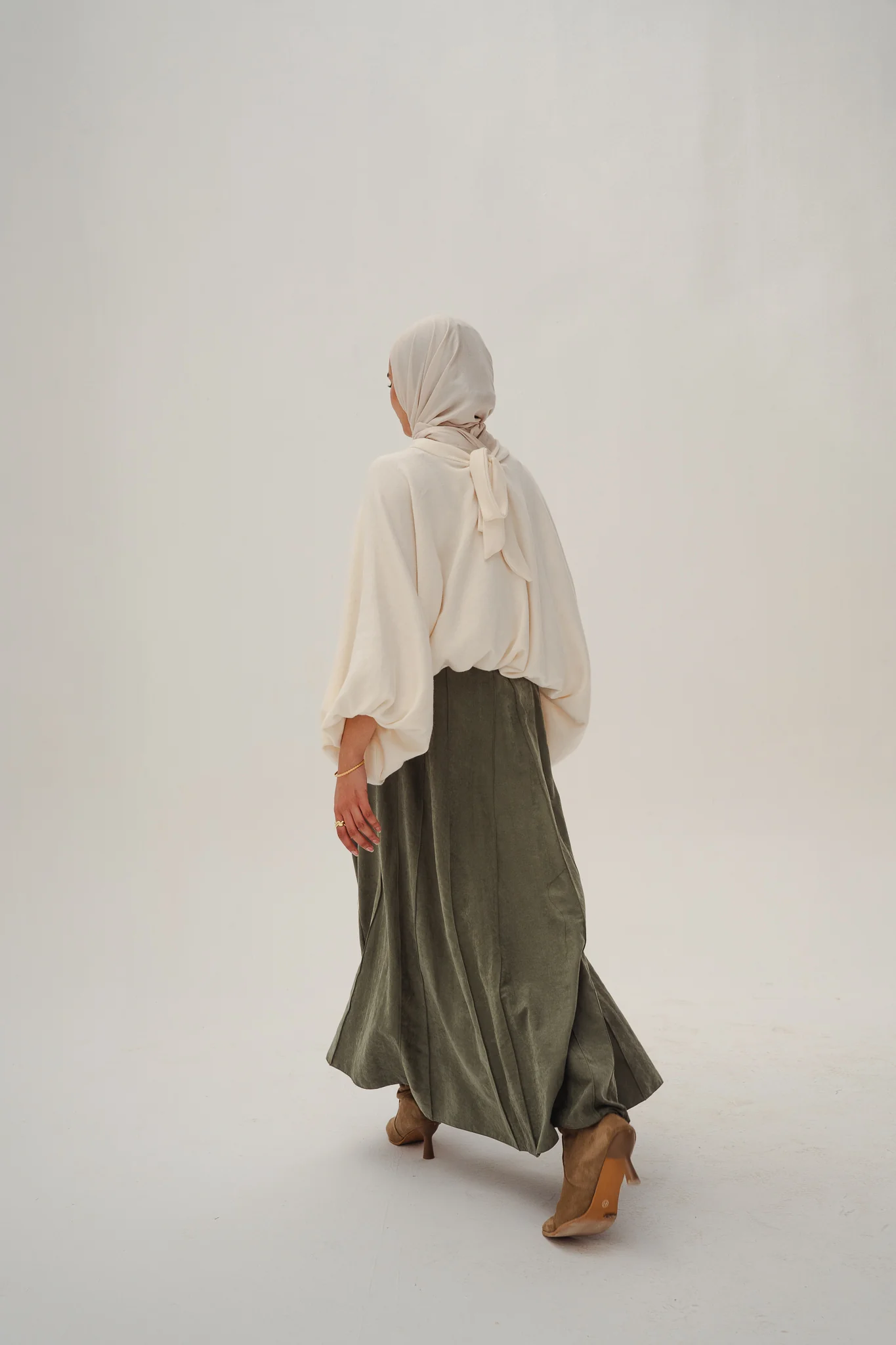 safy suede skirt - olive - Image 3