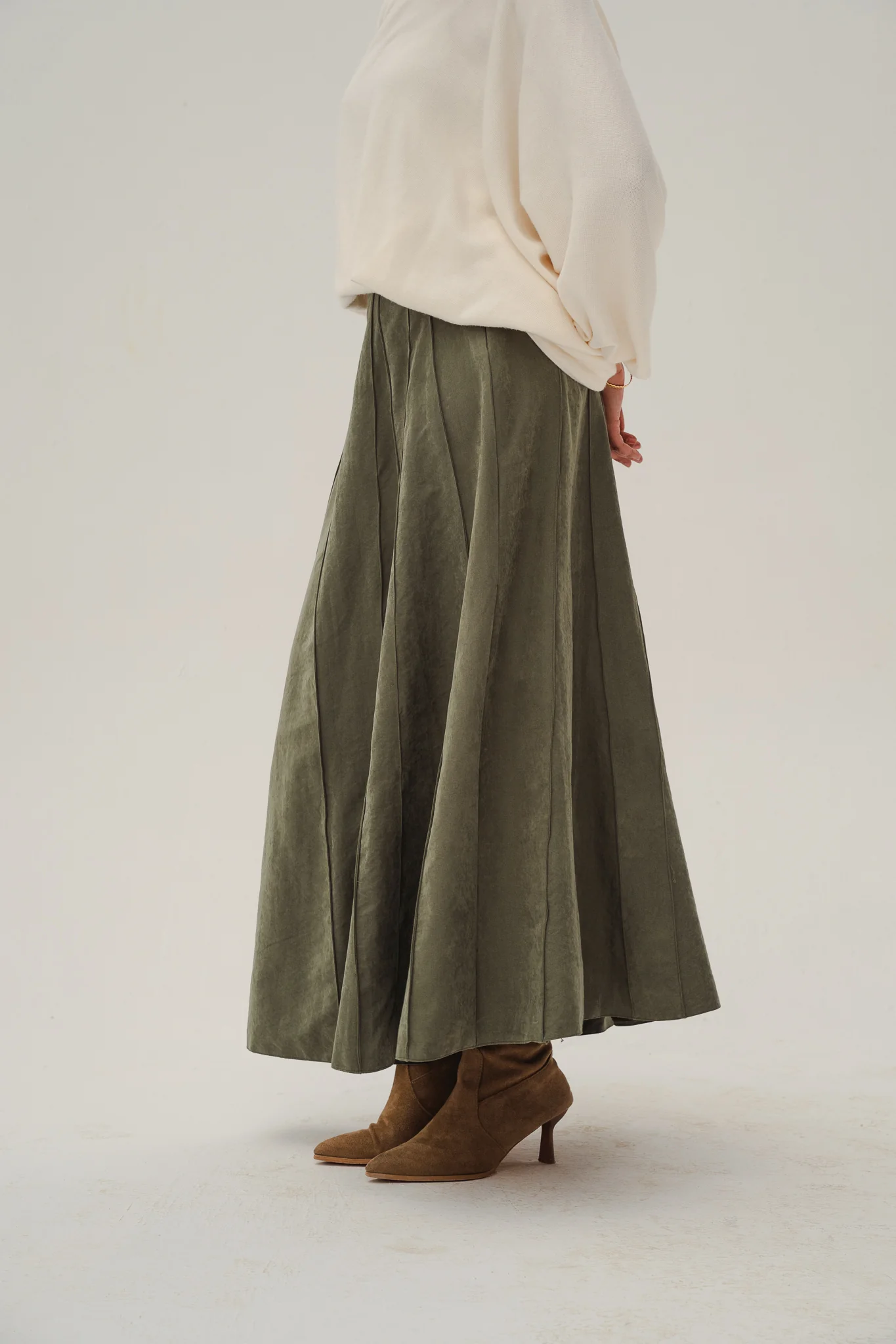 safy suede skirt - olive - Image 4