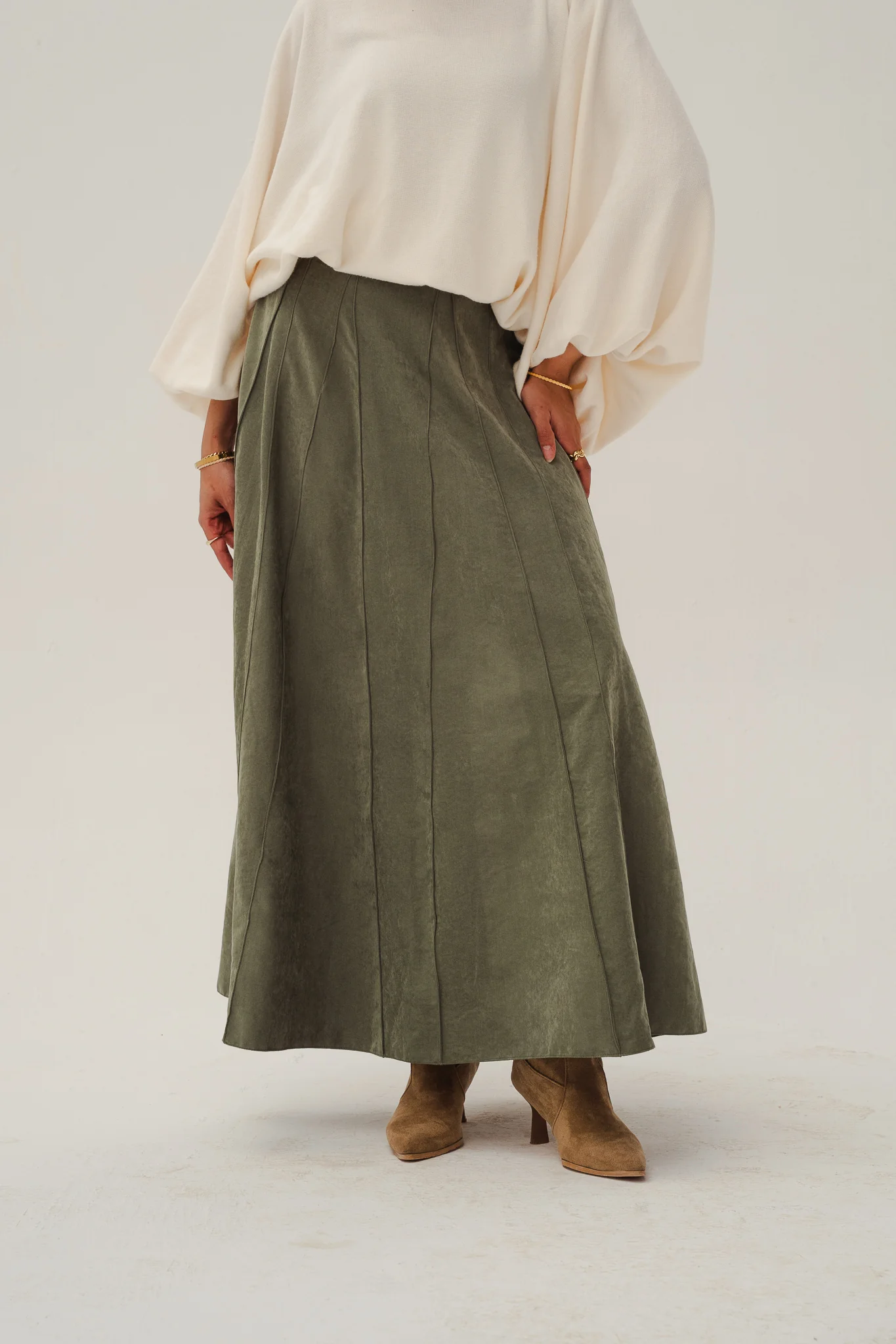safy suede skirt - olive - Image 5