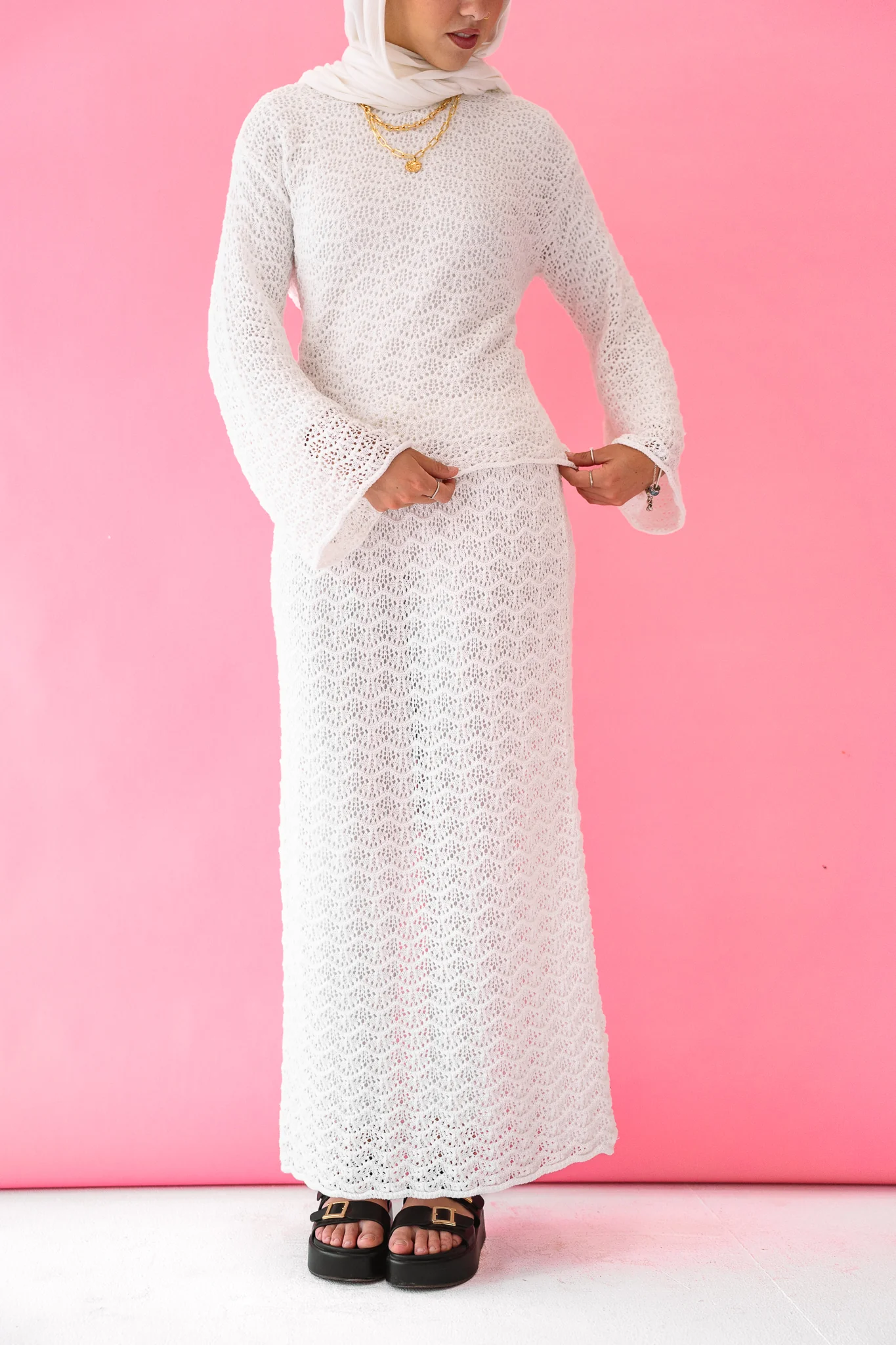 Seashell Crochet in White ( top only ) - Image 8