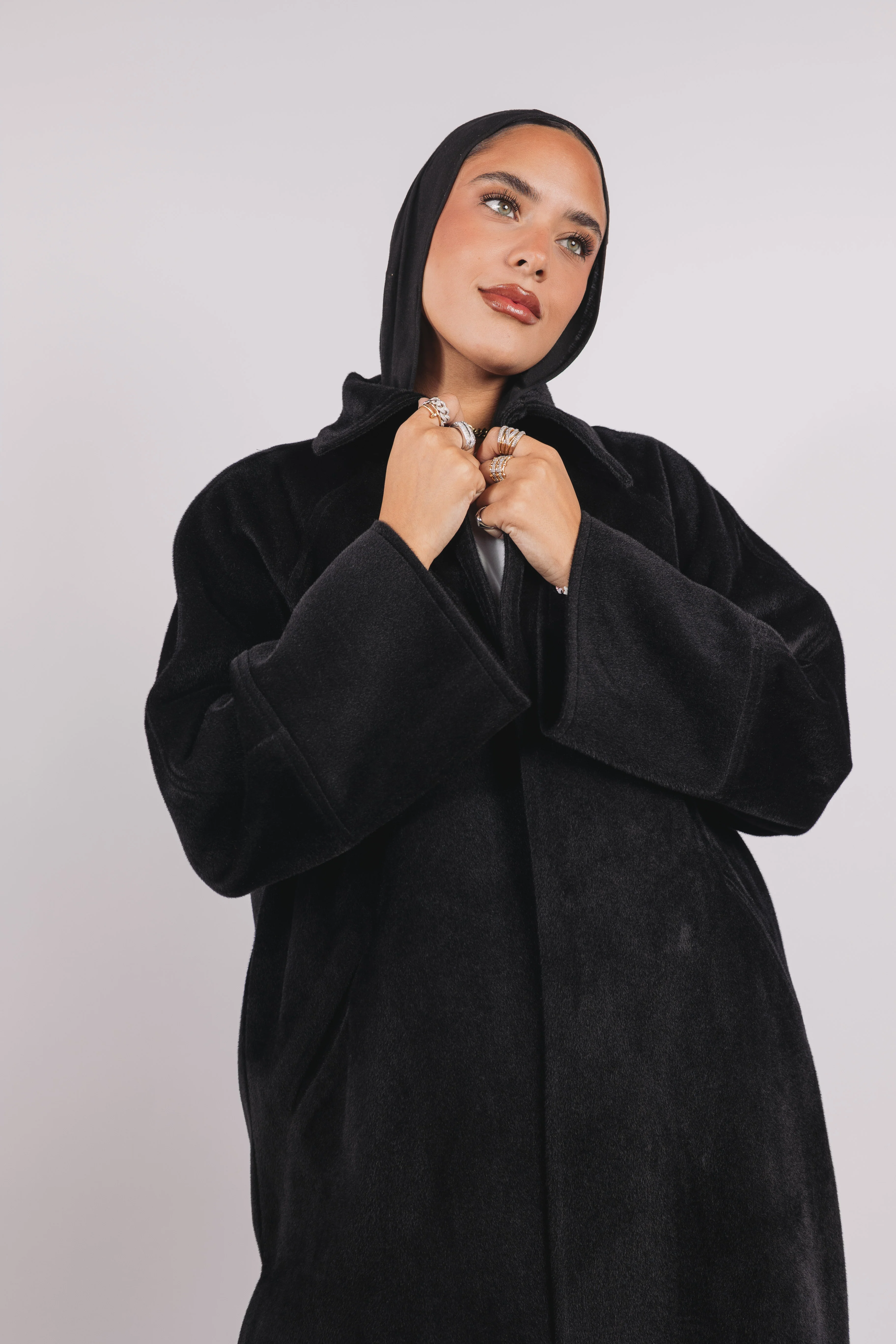 Self Made Coat in Black - Image 3