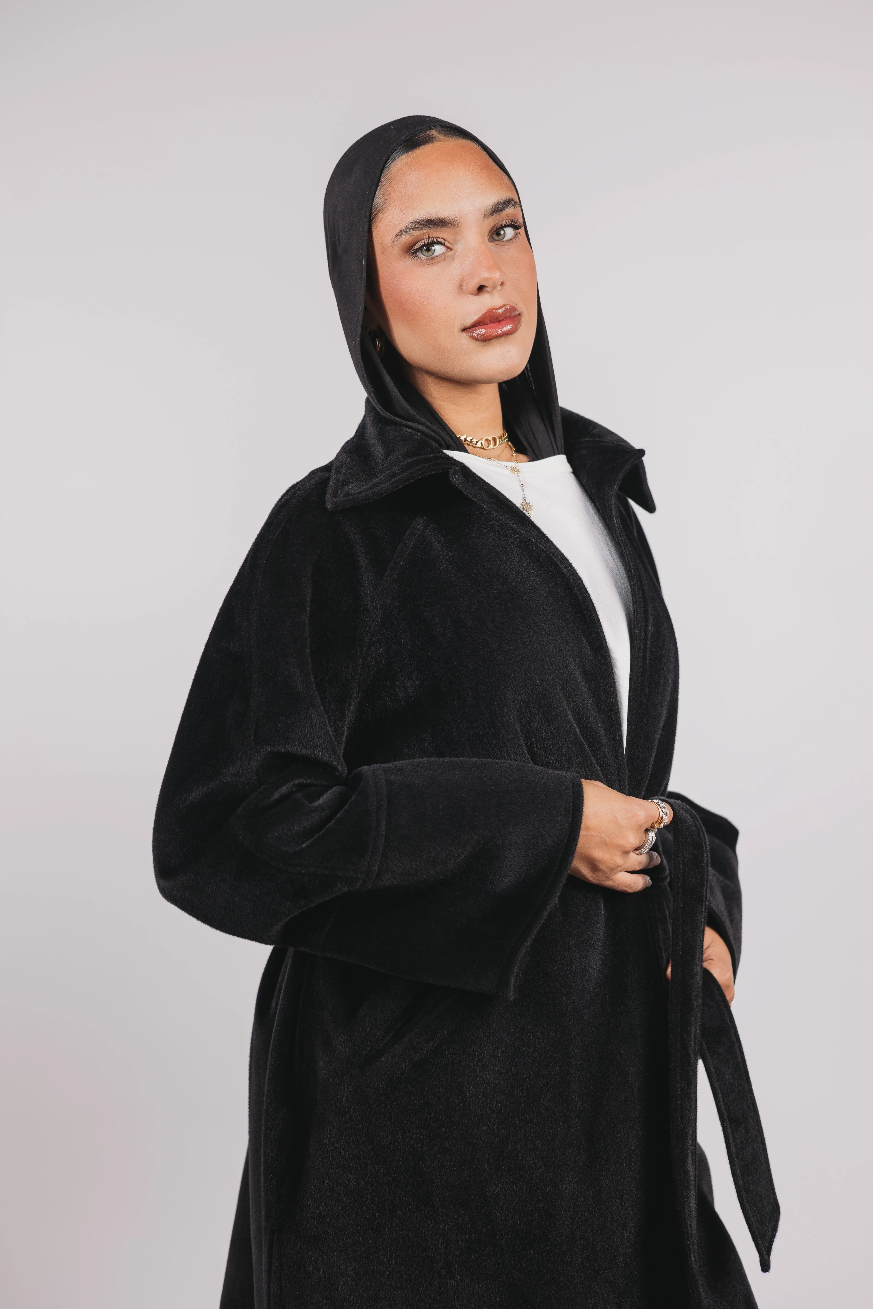 Self Made Coat in Black - Image 4