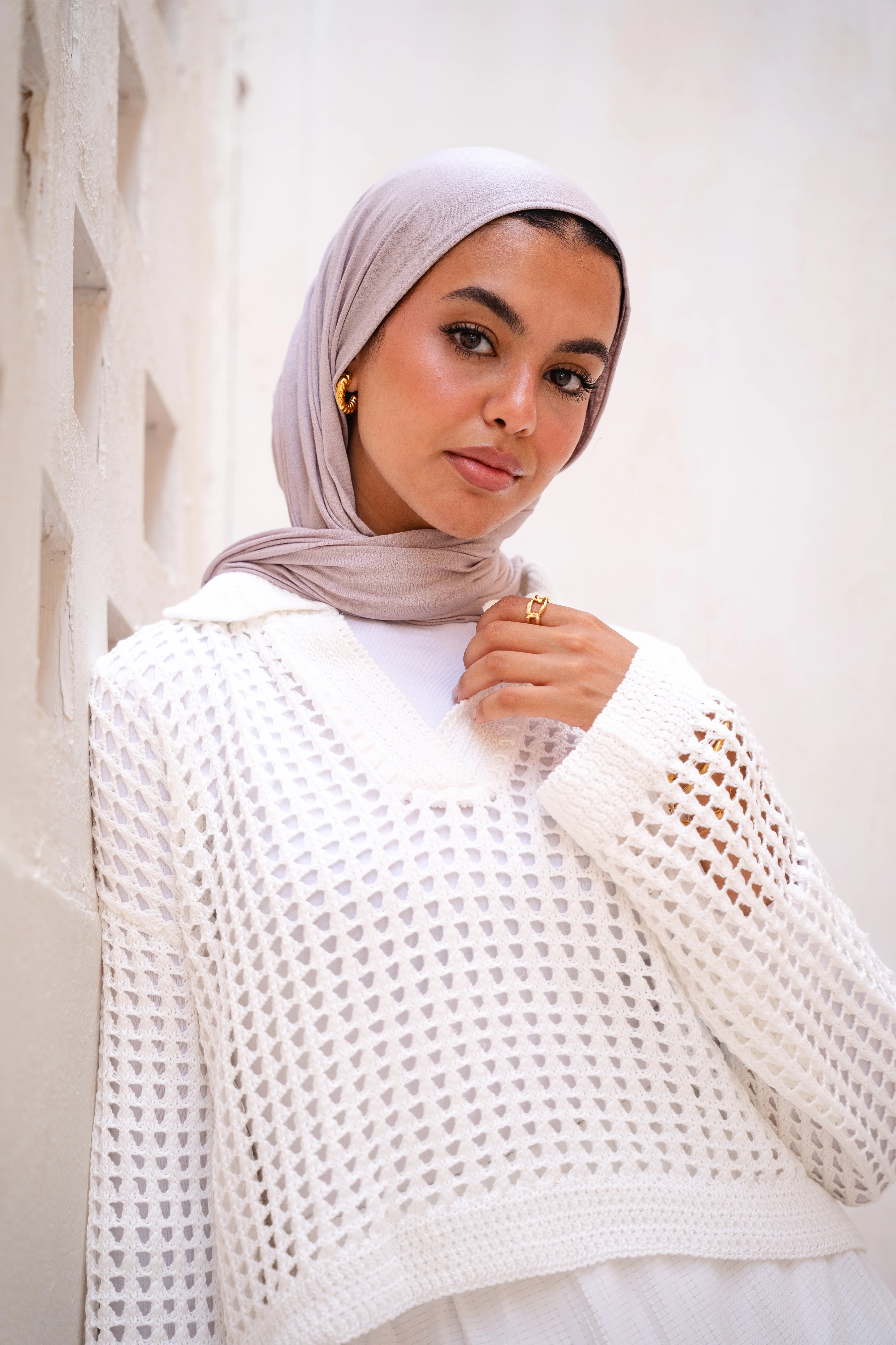 Sunset Walk Crochet Top in White - Image 4